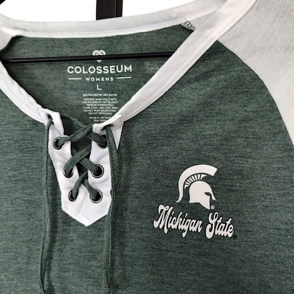Colosseum Michigan State Spartans Raglan Tee Size Large - Picture 2 of 5